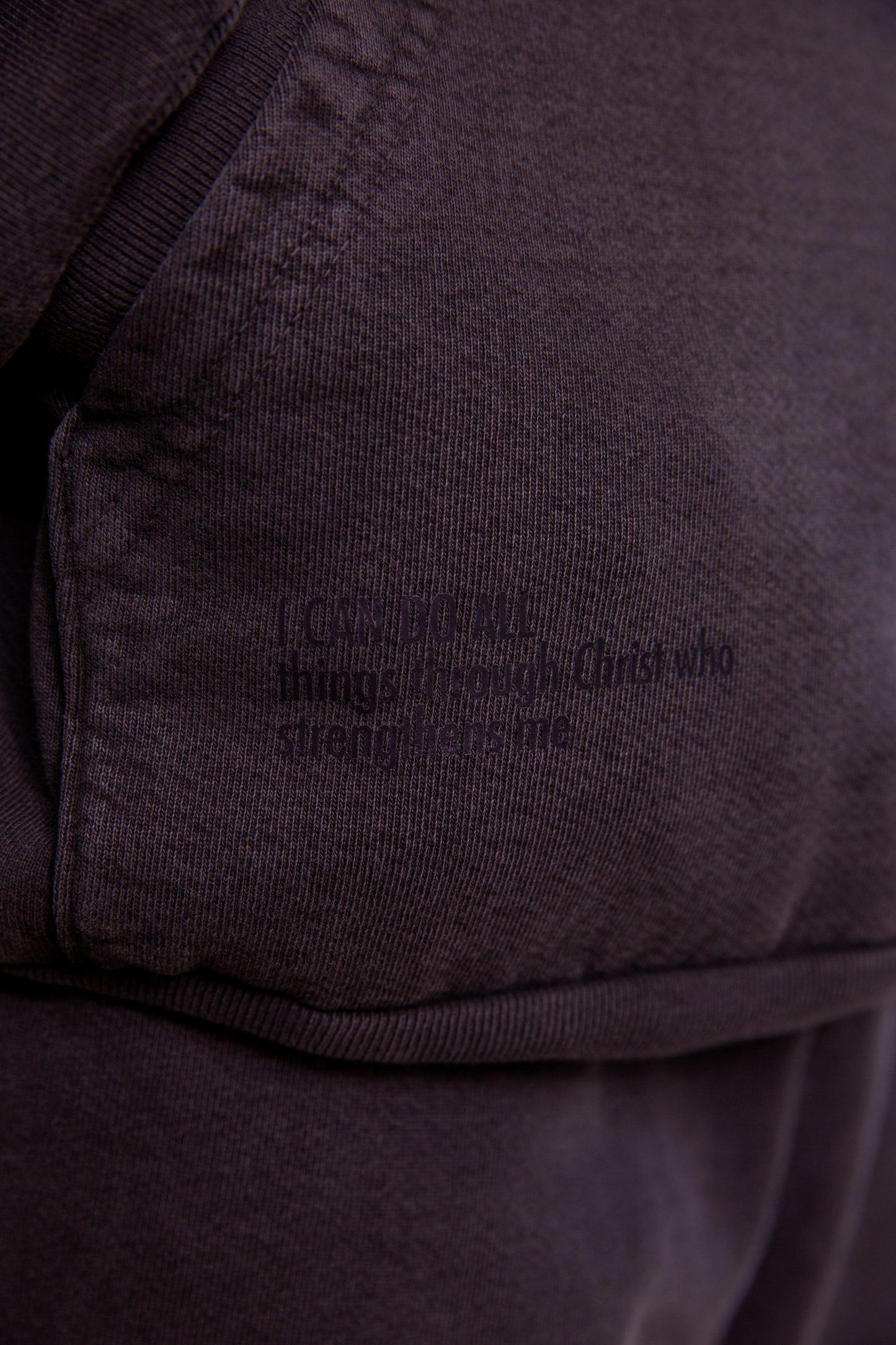 Drop Shoulder Charcoal Hoodie