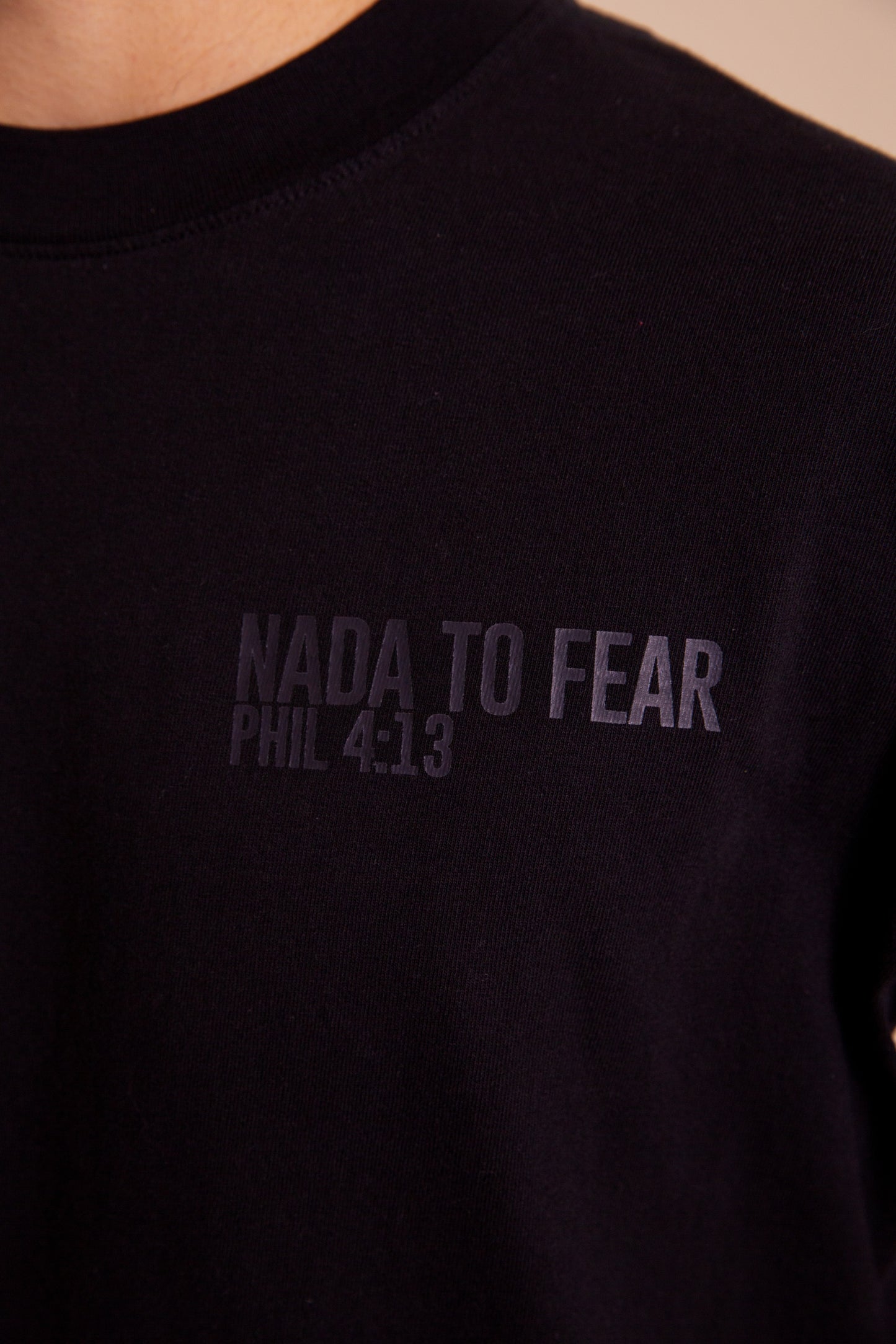 Drop-Shoulder Black Tee