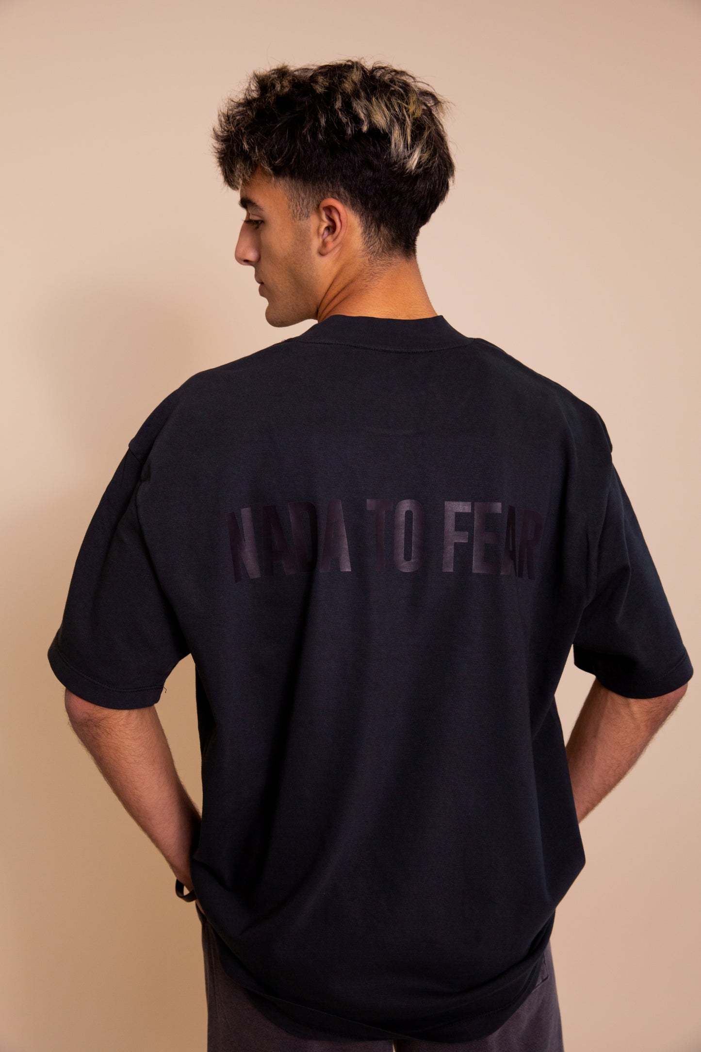 Drop-Shoulder Black Tee