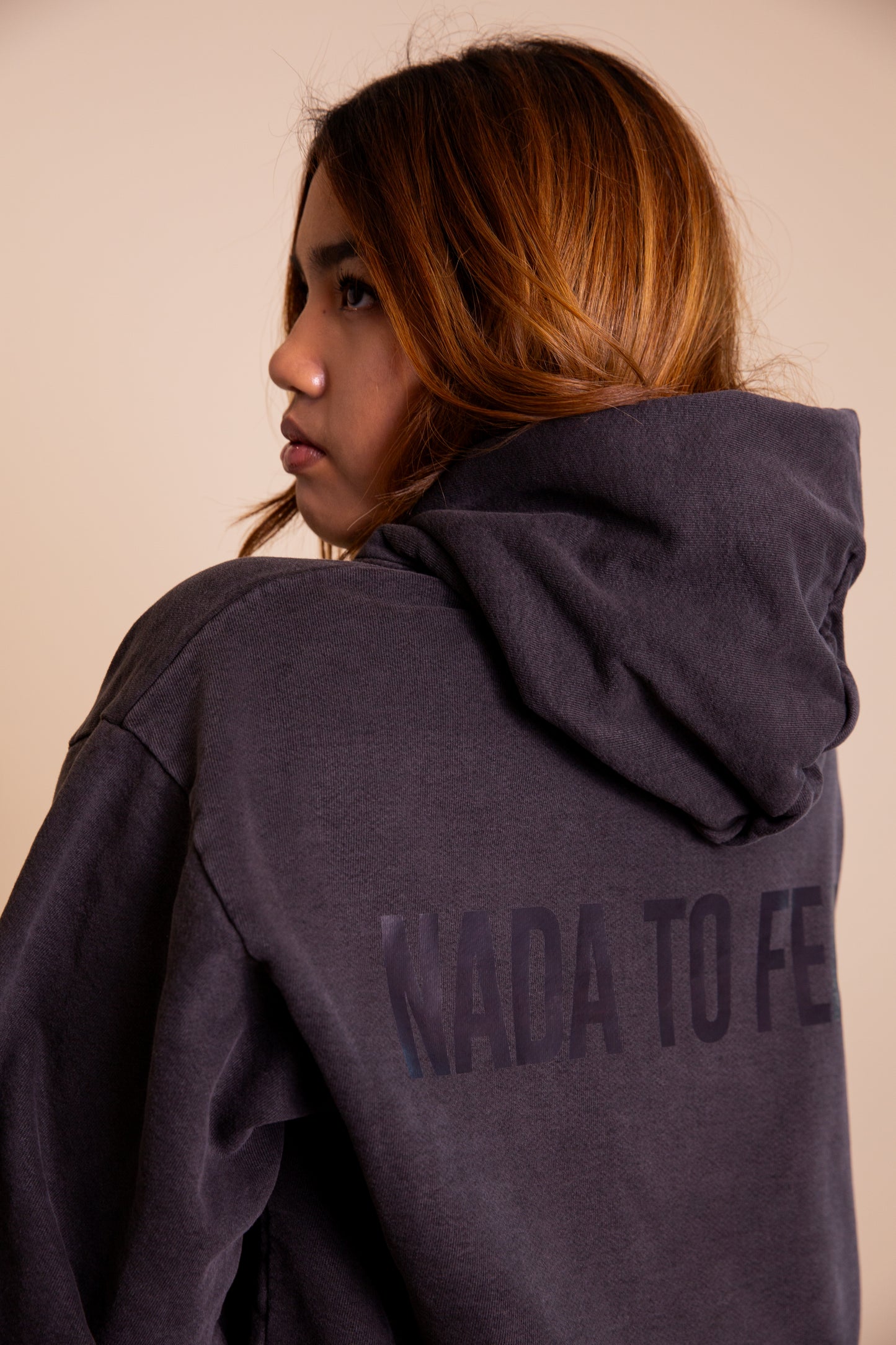 Drop Shoulder Charcoal Hoodie