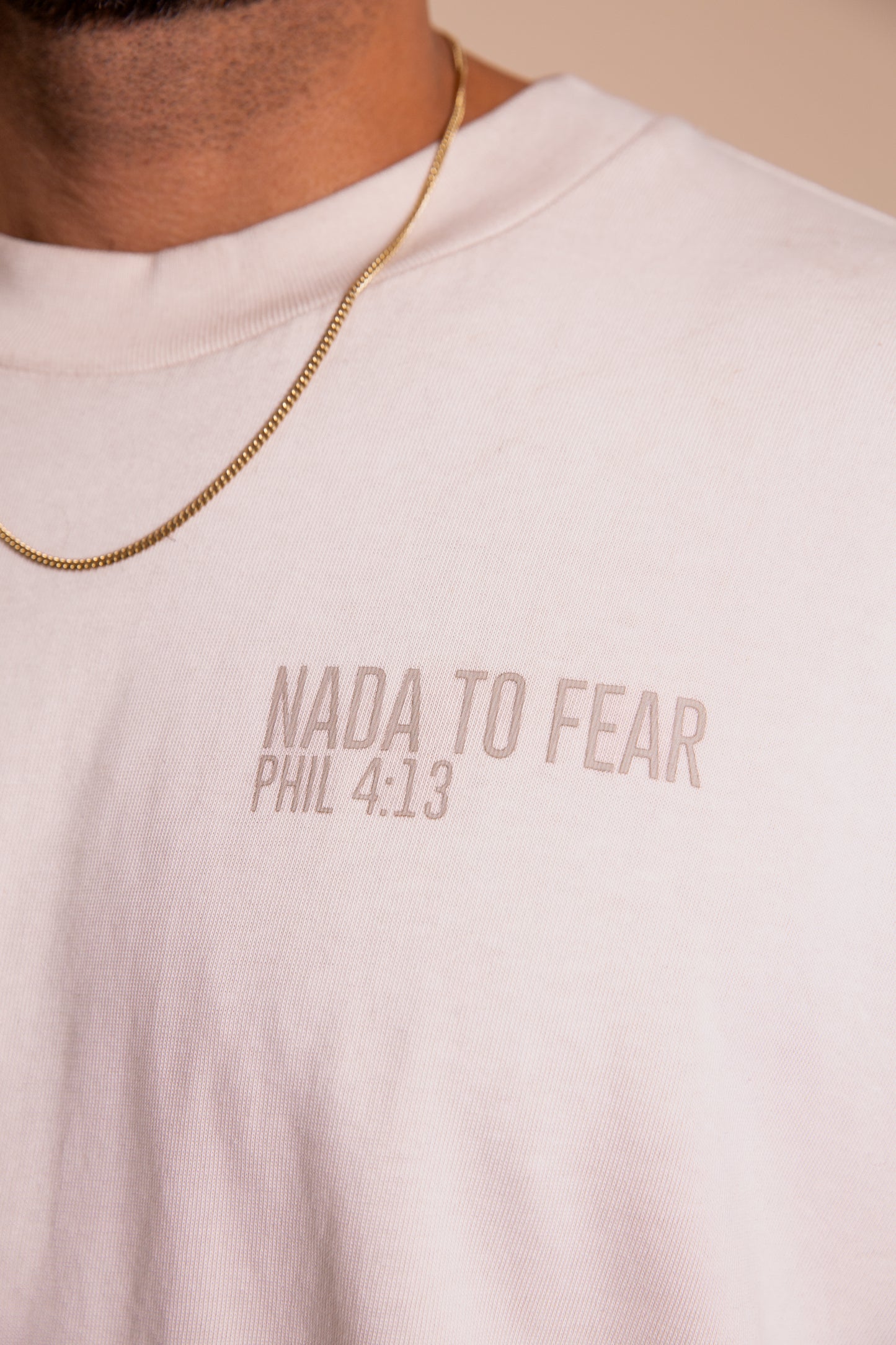 Drop-Shoulder Off White Tee